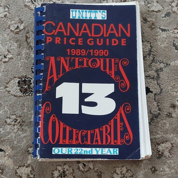 Unitt's Canadian Price Guide 1989 1990 Antiques 13 Collectibles - Picture 1 of 9